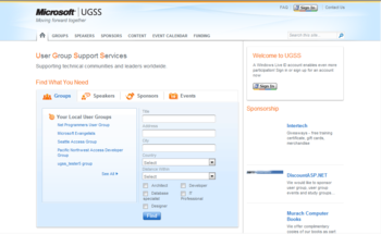 User Group Support Services for Microsoft